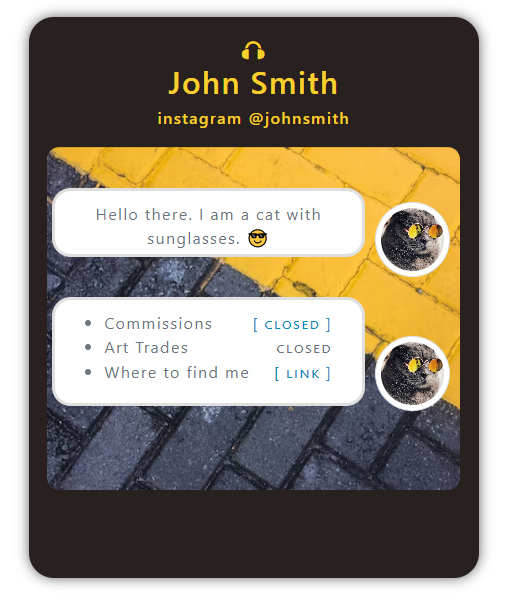 phone themed user profile