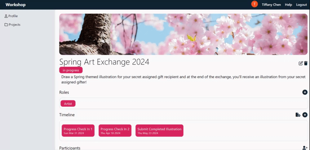 scrolling thro project page to show features