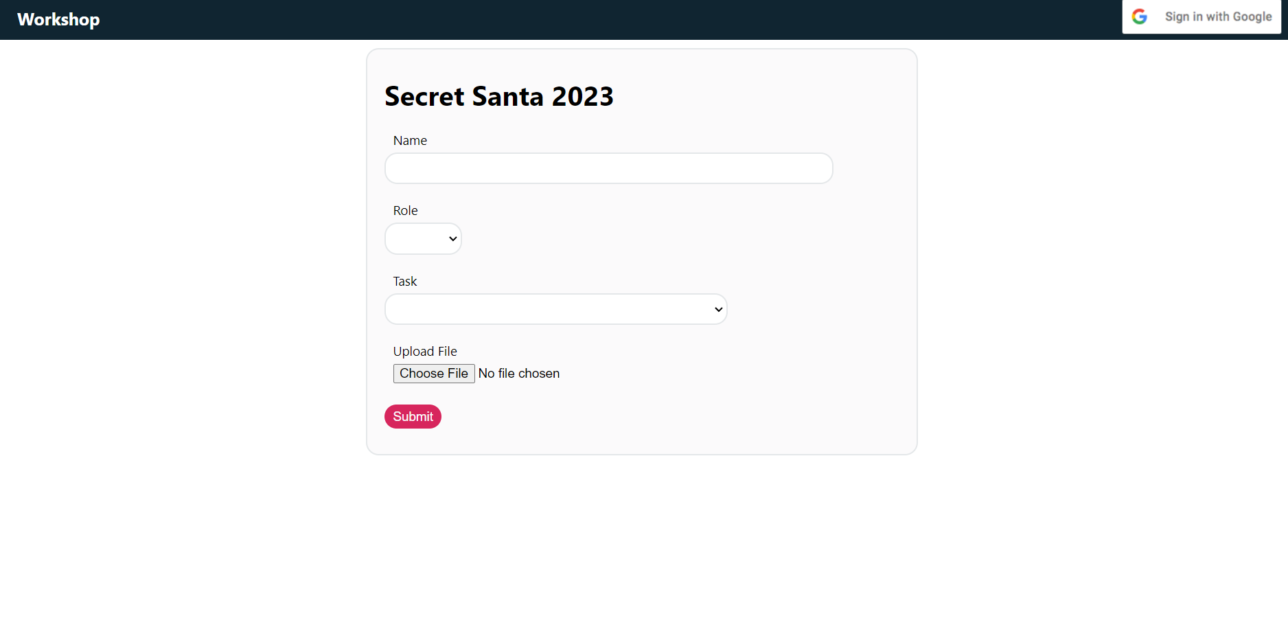 sample submission form